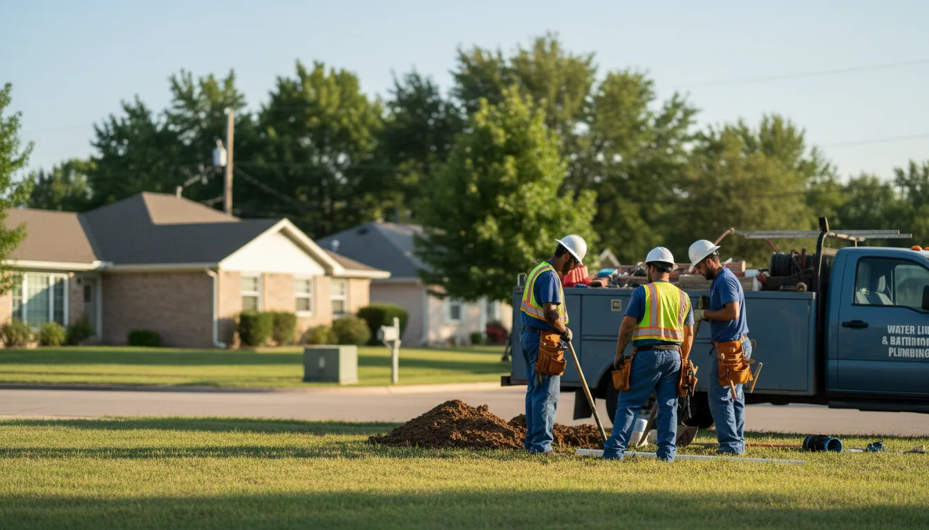 Residential water line and bathroom plumbing service in Scipio, IN